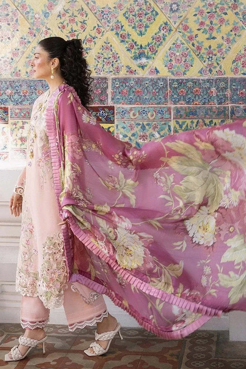 Mushq 3PC Unstitched Luxury Lawn Heavy Embroidered Suit