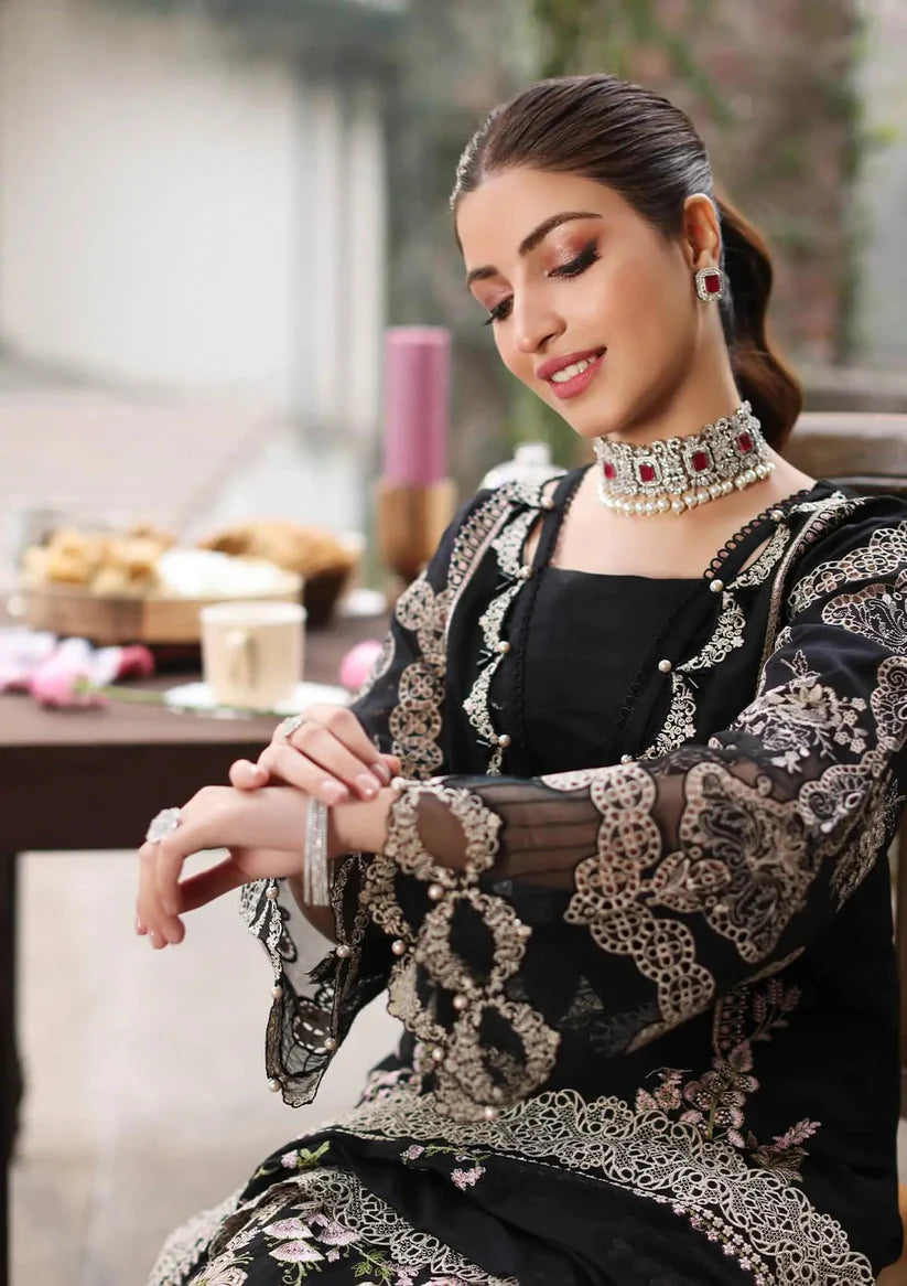 Kahf 001 Unstitched Luxury Dhanak Heavy Embroidered 3PC Suit