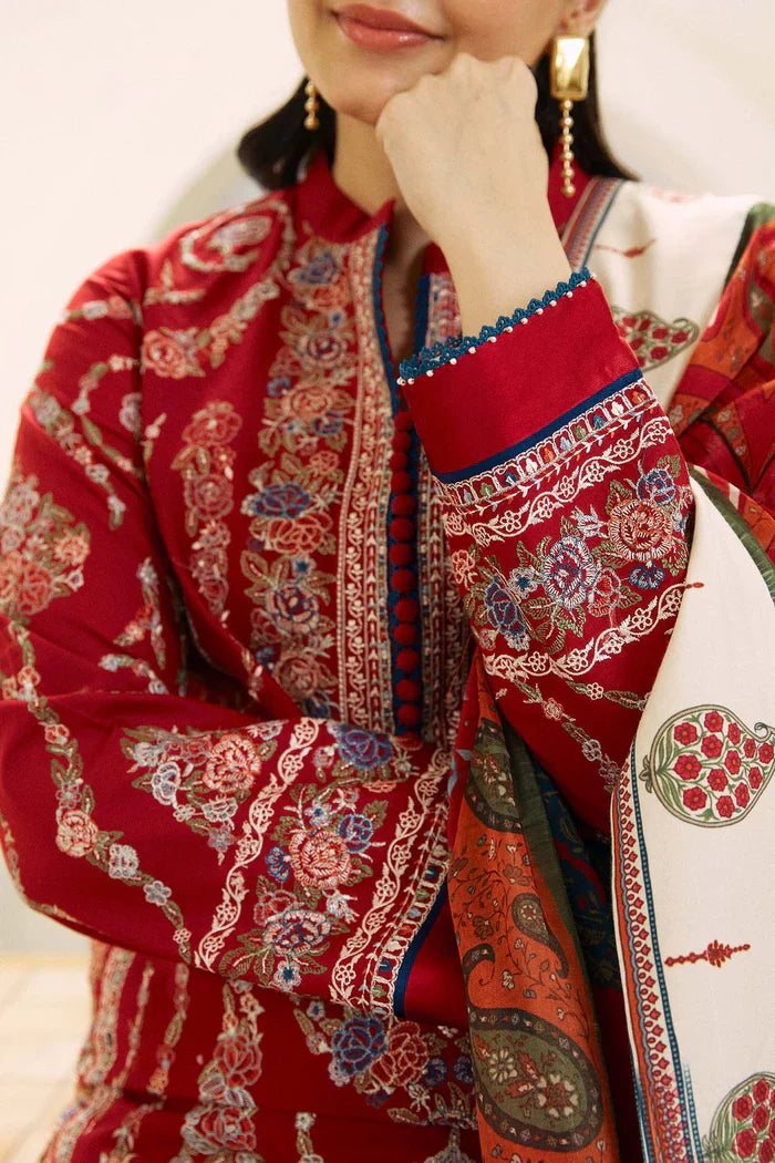 Zara Shahjahan 009 Unstitched Luxury Dhanak Heavy Embroidered 3PC Suit