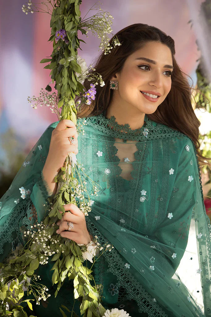 Sobia Nazir 3PC Unstitched Luxury Lawn Chikenkari Heavy Embroidered Suit