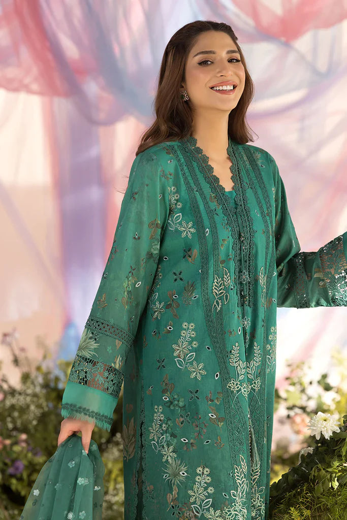 Sobia Nazir 3PC Unstitched Luxury Lawn Chikenkari Heavy Embroidered Suit