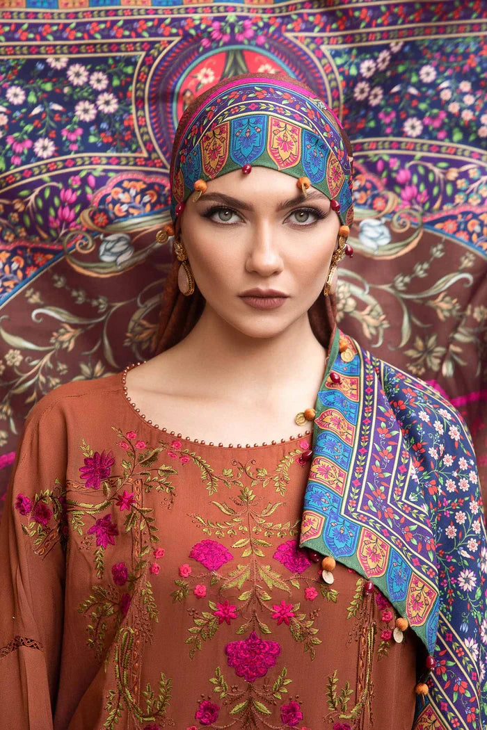 Maria B 003 Unstitched Luxury Dhanak Heavy Embroidered 3PC Suit