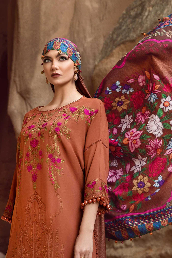 Maria B 003 Unstitched Luxury Dhanak Heavy Embroidered 3PC Suit