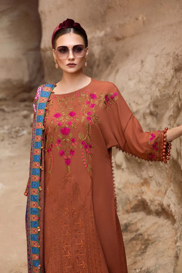 Maria B 003 Unstitched Luxury Dhanak Heavy Embroidered 3PC Suit