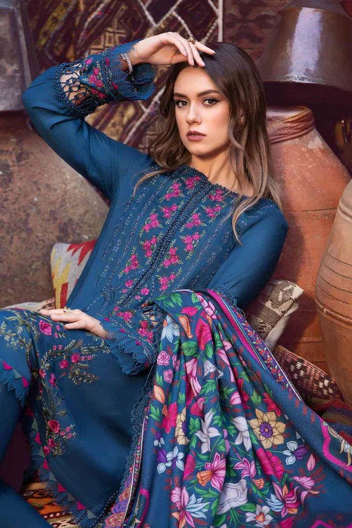 Maria B 005 Unstitched Luxury Dhanak Heavy Embroidered 3PC Suit