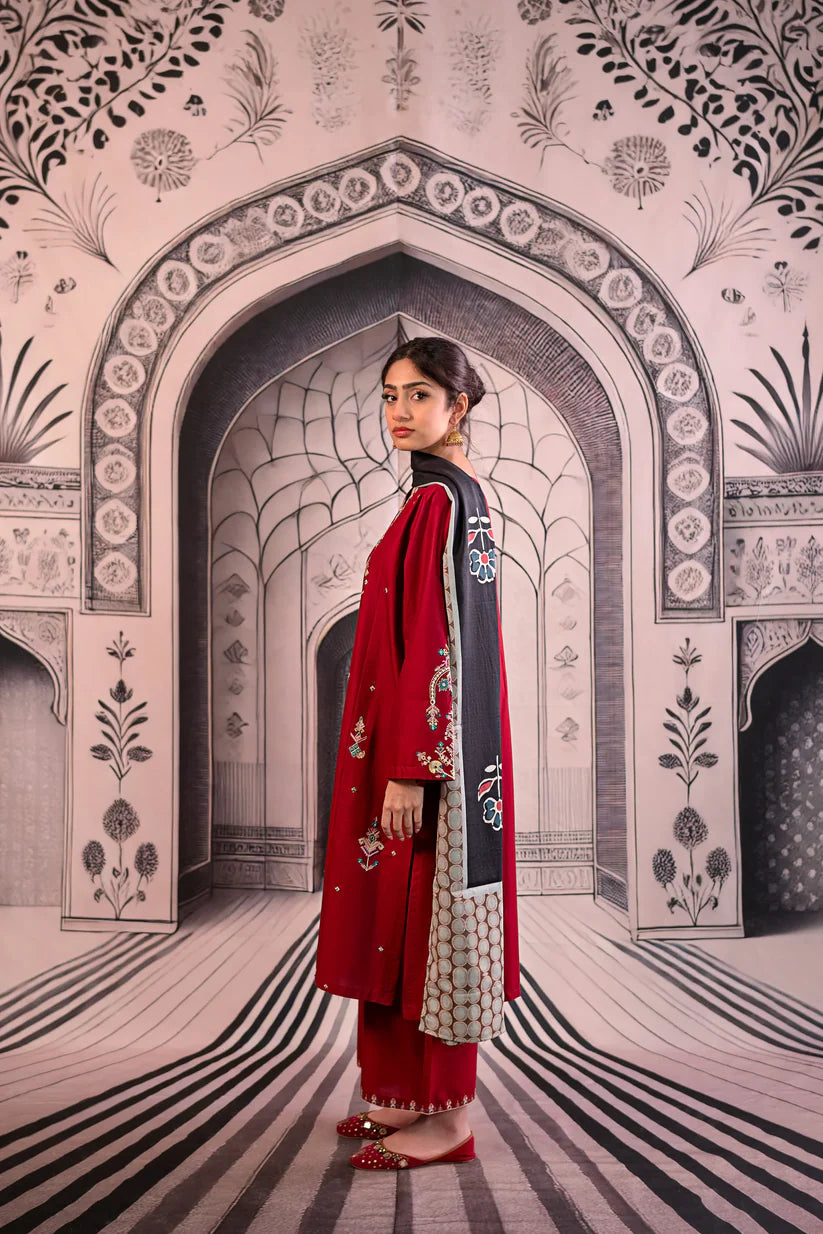 Urge 008 Unstitched Luxury Dhanak Heavy Embroidered 3PC Suit