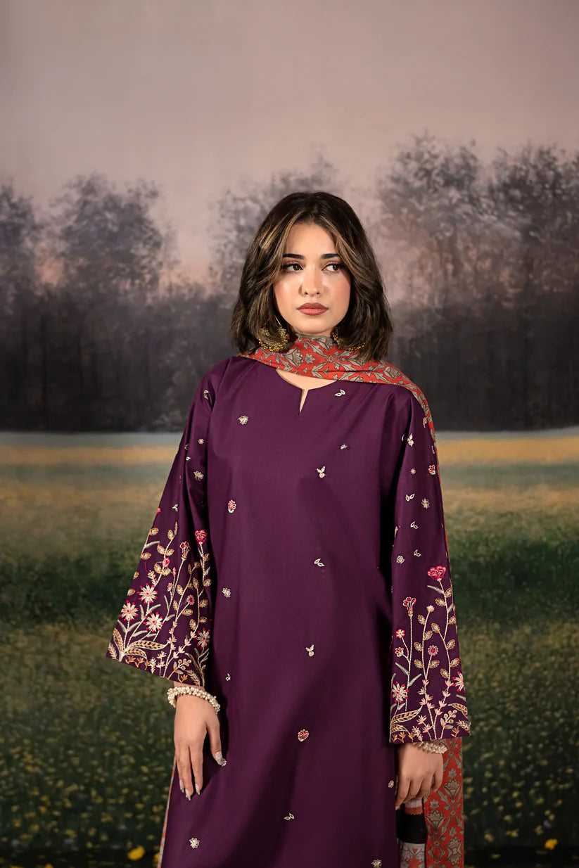 Urge 009 Unstitched Luxury Dhanak Heavy Embroidered 3PC Suit