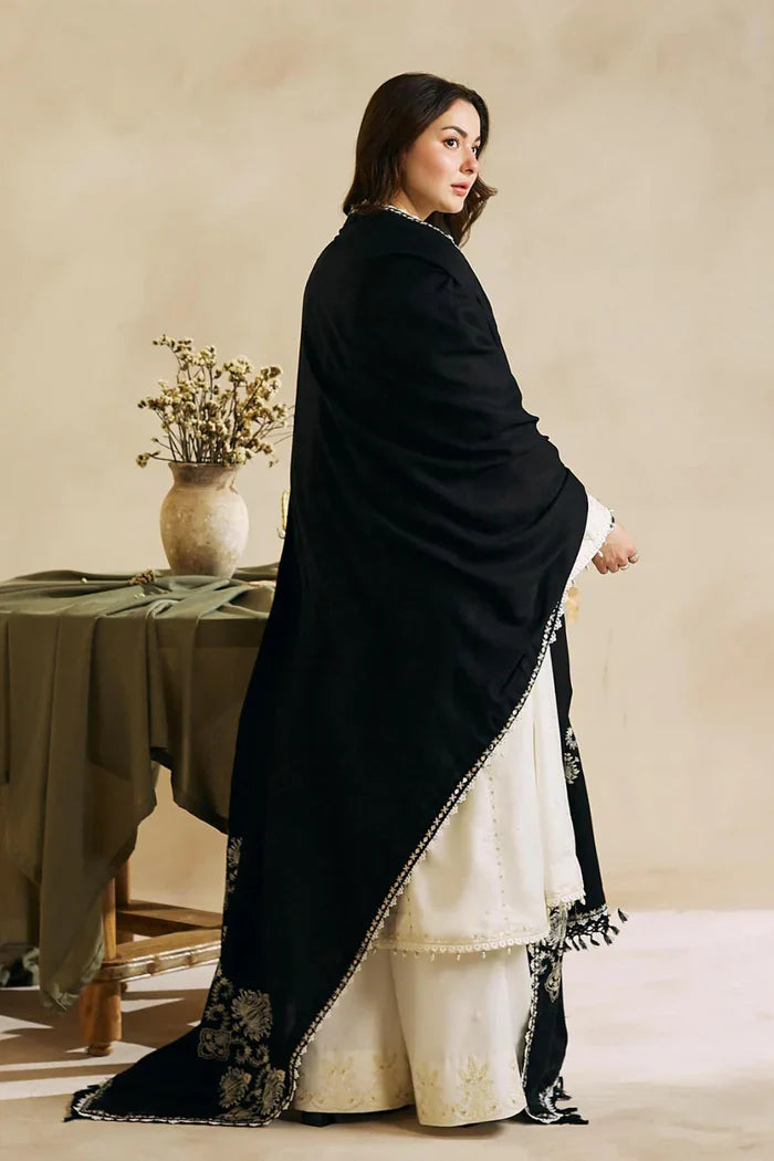 Zara Shahjahan 008 Unstitched Luxury Dhanak Heavy Embroidered 3PC Suit