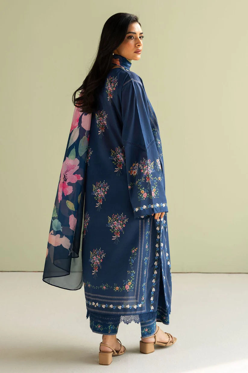 Zara Shahjahan 3PC Unstitched Luxury Lawn Heavy Embroidered Suit