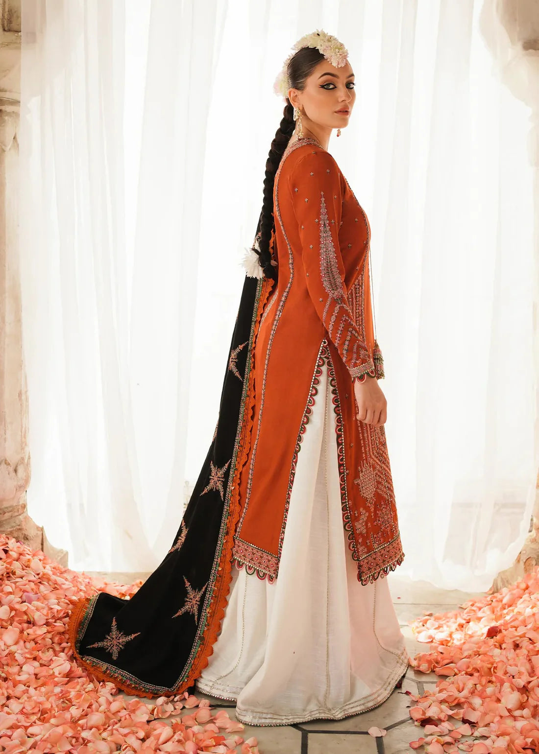 Hussain Rehar 3PC Unstitched Luxury Lawn Heavy Embroidered Suit