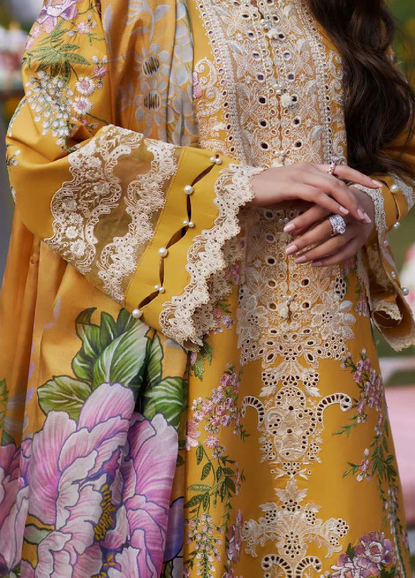 Elaf 3PC Unstitched Luxury Lawn Chikenkari Heavy Embroidered Suit