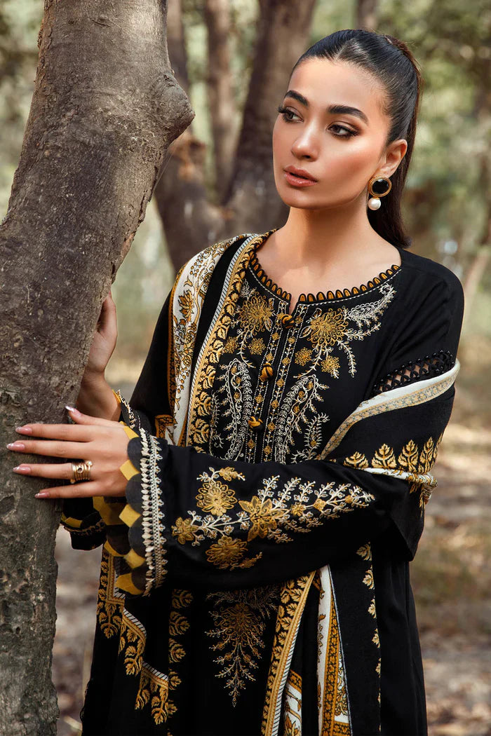 Maria B 008 Unstitched Luxury Dhanak Heavy Embroidered 3PC Suit