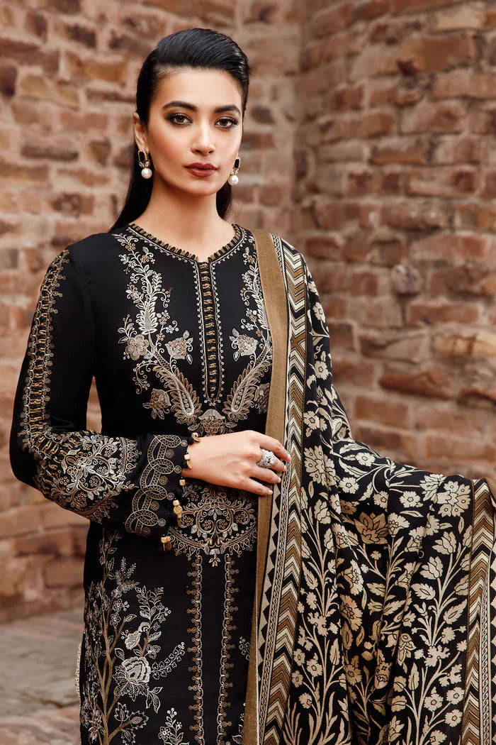 Maria B 010 Unstitched Luxury Dhanak Heavy Embroidered 3PC Suit