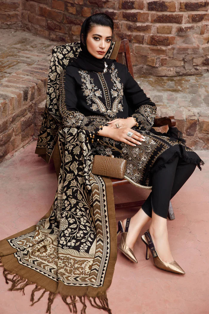 Maria B 010 Unstitched Luxury Dhanak Heavy Embroidered 3PC Suit