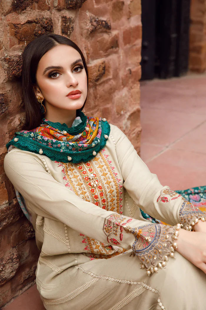 Maria B 009 Unstitched Luxury Dhanak Heavy Embroidered 3PC Suit
