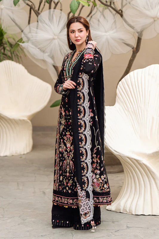 Qalamkar 001 Unstitched Luxury Dhanak Heavy Embroidered 3PC Suit