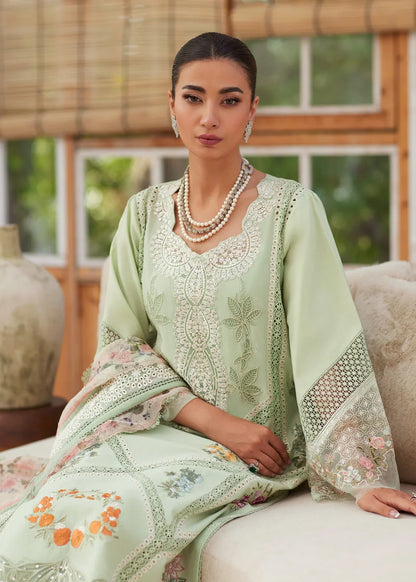 Crimson 3PC Unstitched Luxury Lawn Chikenkari Heavy Embroidered Suit