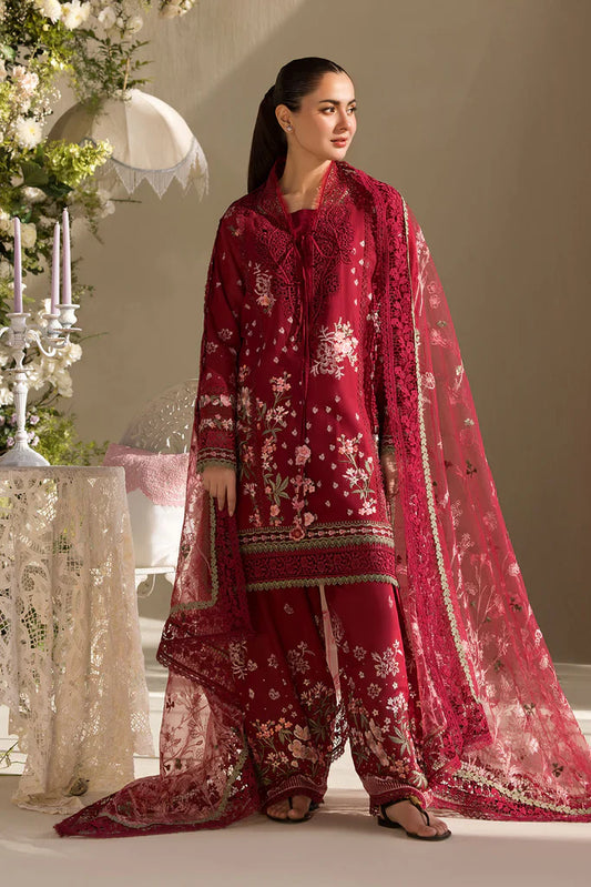 Sobia Nazir 3PC Unstitched Luxury Lawn Heavy Embroidered Suit