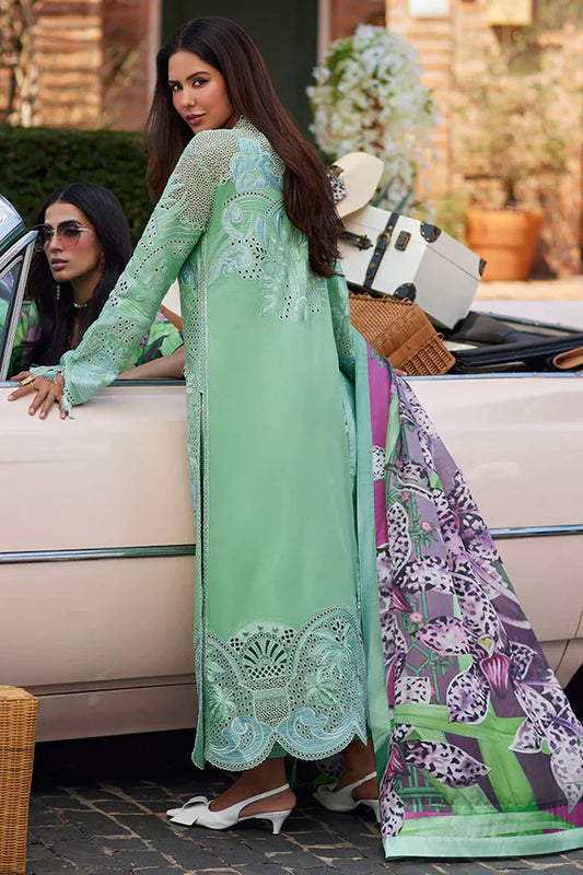 Mushq  3PC Unstitched Luxury Lawn Chikenkari Heavy Embroidered Suit