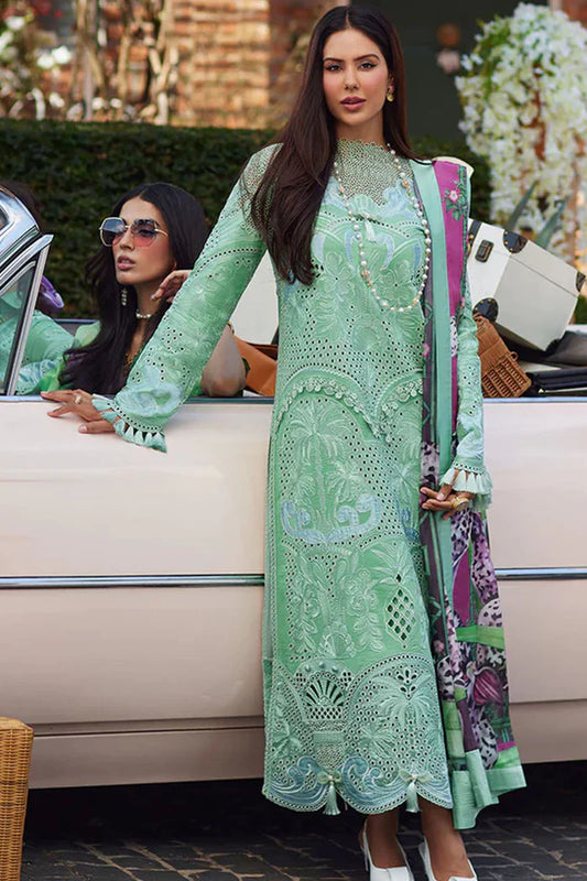 Mushq  3PC Unstitched Luxury Lawn Chikenkari Heavy Embroidered Suit