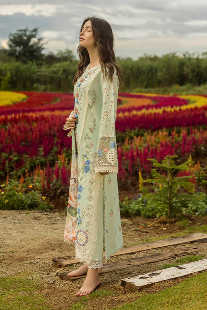 Mushq 3PC Unstitched Luxury Lawn Chikenkari Heavy Embroidered Suit