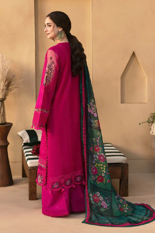 Saira Rizwan 3PC Unstitched Luxury Lawn Chikenkari Heavy Embroidered Suit