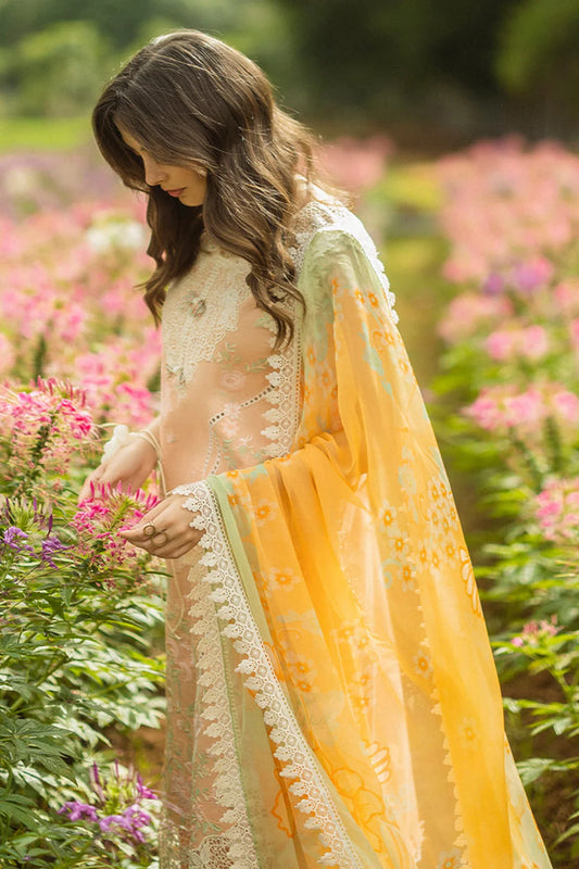 Mushq 3PC Unstitched Luxury Lawn Chikenkari Heavy Embroidered Suit