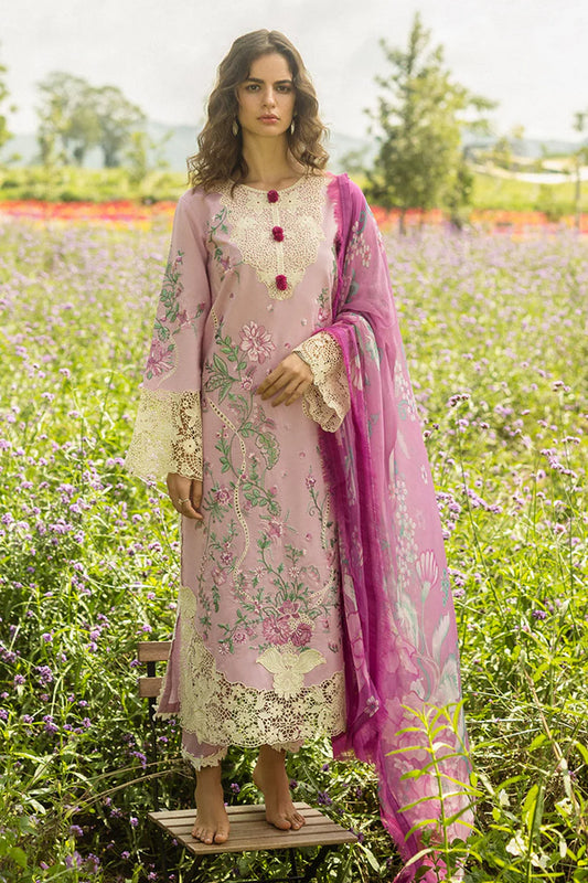 Mushq 3PC Unstitched Luxury Lawn Chikenkari Heavy Embroidered Suit