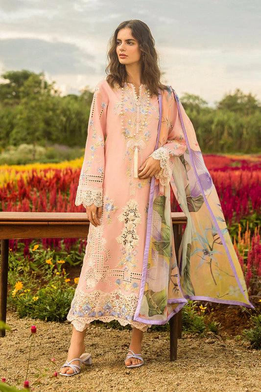Mushq 3PC Unstitched Luxury Lawn Chikenkari Heavy Embroidered Suit