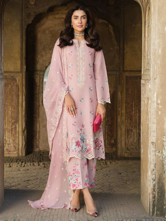 Limelight 3PC Unstitched Luxury Lawn Chikenkari Heavy Embroidered Suit