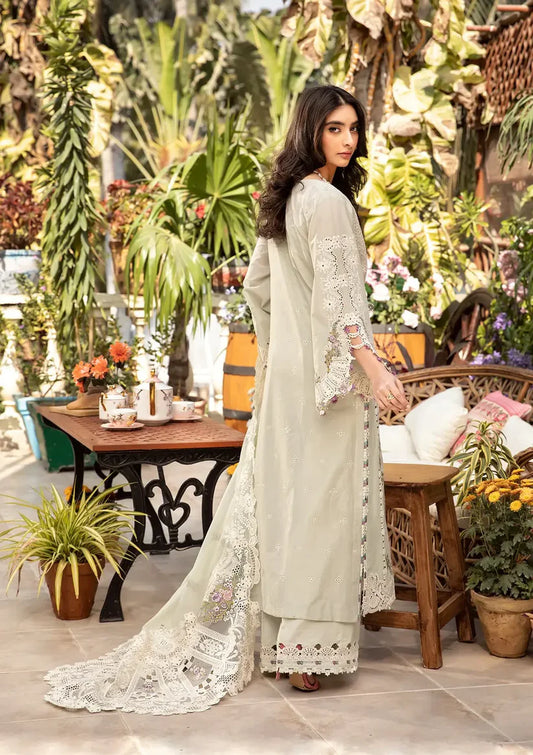 Elaf 3PC Unstitched Luxury Lawn Chikenkari Heavy Embroidered Suit