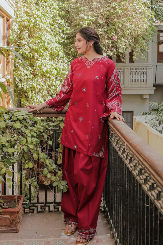 Urge  005 Unstitched Luxury Dhanak Heavy Embroidered 2PC Suit