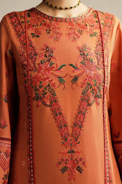 Hussain Rehar 018 Unstitched Luxury Dhanak Heavy Embroidered 3PC Suit