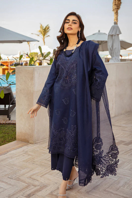 Rang Rasiya 3PC Unstitched Luxury Lawn Chikenkari Heavy Embroidered Suit