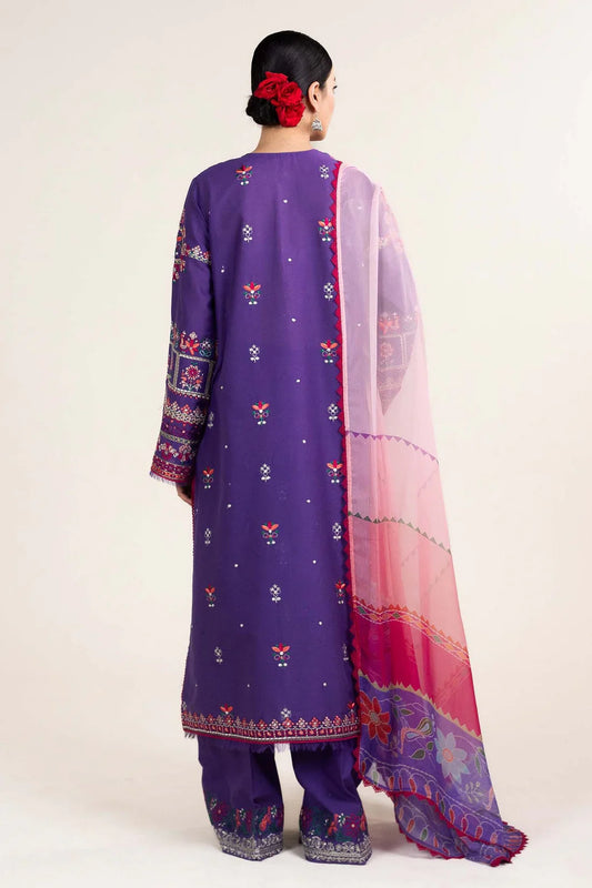 Zara Shahjahan 011 Unstitched Luxury Dhanak Heavy Embroidered 3PC Suit