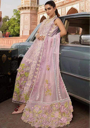Crimson 3PC Unstitched Luxury Lawn Heavy Embroidered Suit