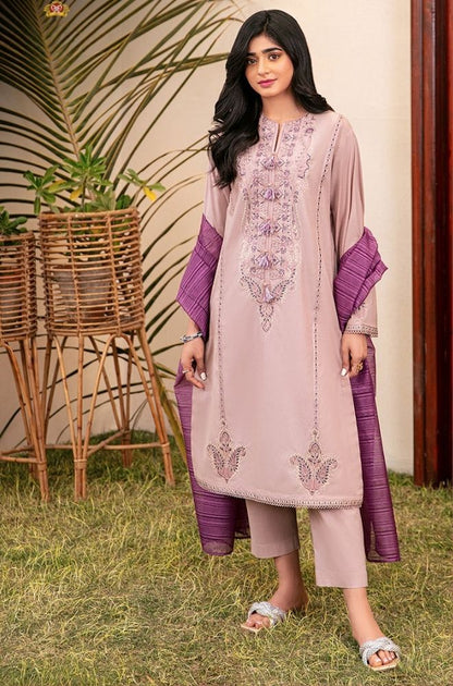 Asim Jofa 3PC Unstitched Luxury Lawn Embroidered Suit