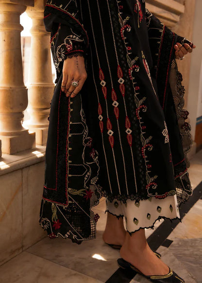 Crimson 3PC Unstitched Luxury Lawn Heavy Emb Suit