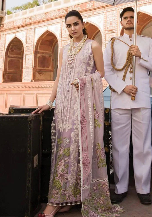 Crimson 3PC Unstitched Luxury Lawn Heavy Embroidered Suit