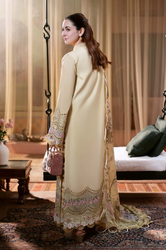 Jade 004 Unstitched Luxury Dhanak Chikenkari Heavy Embroidered 3PC Suit