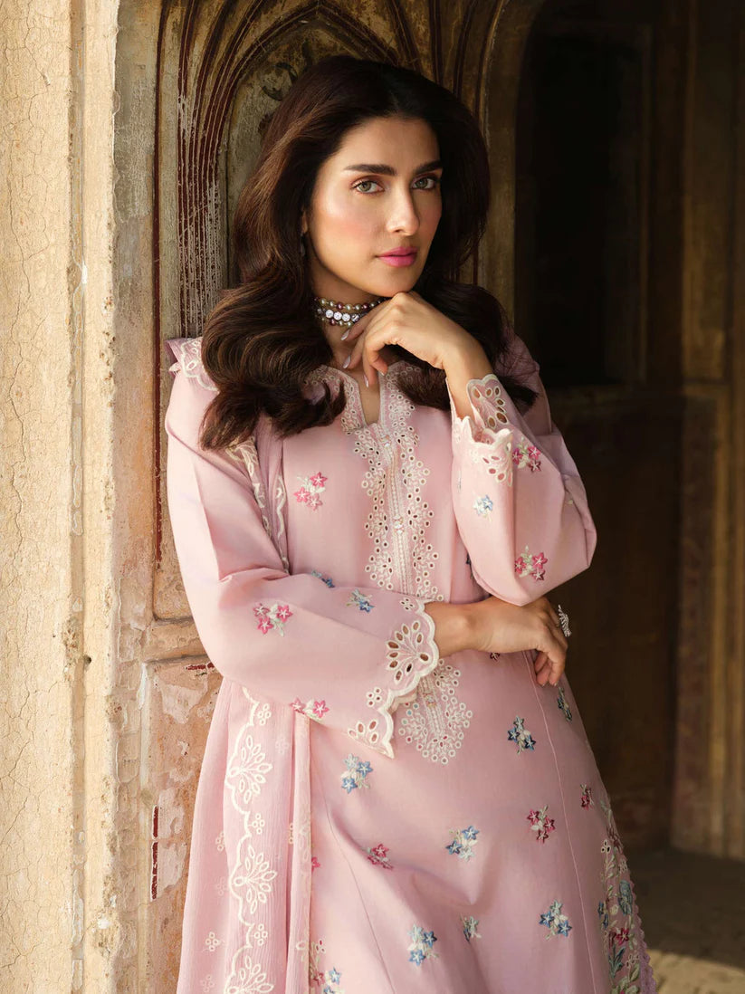 Limelight 3PC Unstitched Luxury Lawn Chikenkari Heavy Embroidered Suit