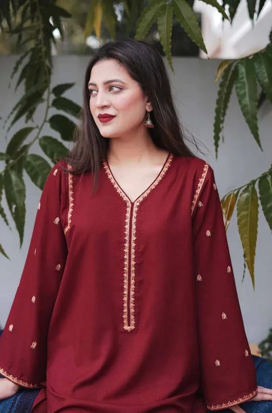 Asling 005 Unstitched Luxury Dhanak Heavy Embroidered 3PC Suit