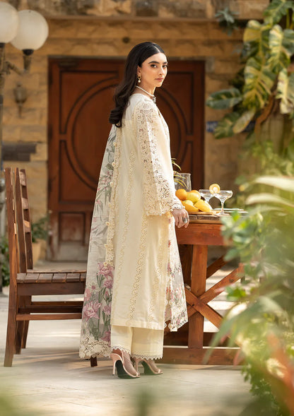 Elaf 3PC Unstitched Luxury Lawn Chikenkari Heavy Embroidered Suit