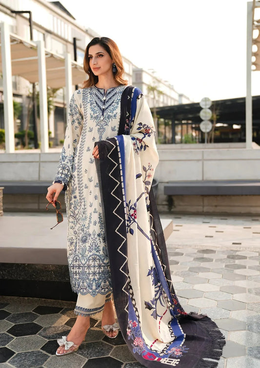 Elaf 3PC Unstitched Luxury Lawn Heavy Embroidered Suit