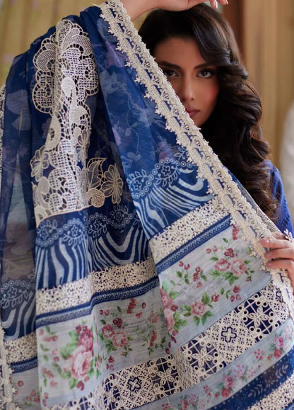 Elaf 3PC Unstitched Luxury Lawn Chikenkari Heavy Embroidered Suit