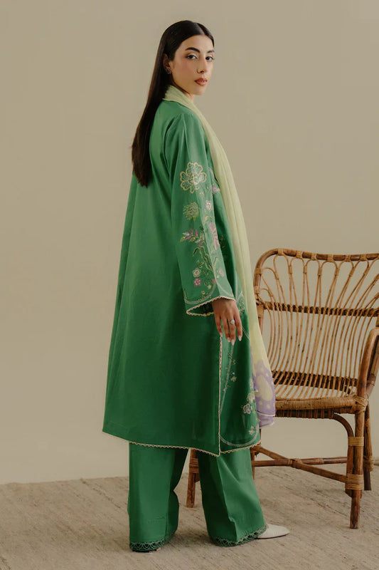 Zara Shahjahan 3PC Unstitched Luxury Lawn Heavy Embroidered Suit