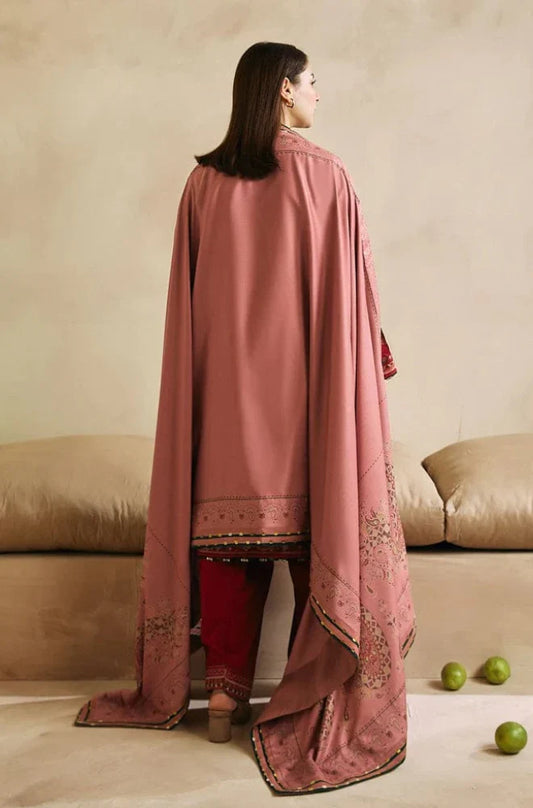 Zara Shahjahan 010 Unstitched Luxury Dhanak Heavy Embroidered 3PC Suit