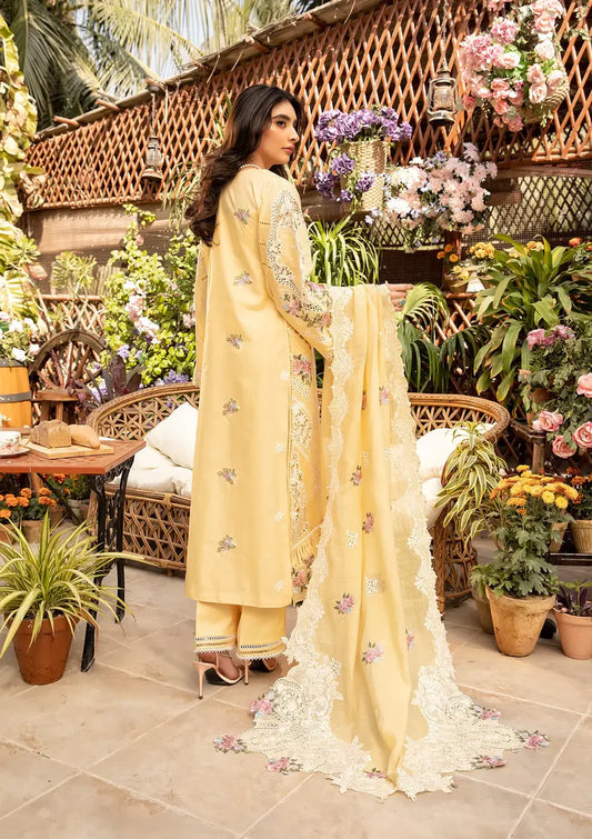 Elaf 3PC Unstitched Luxury Lawn Chikenkari Heavy Embroidered Suit