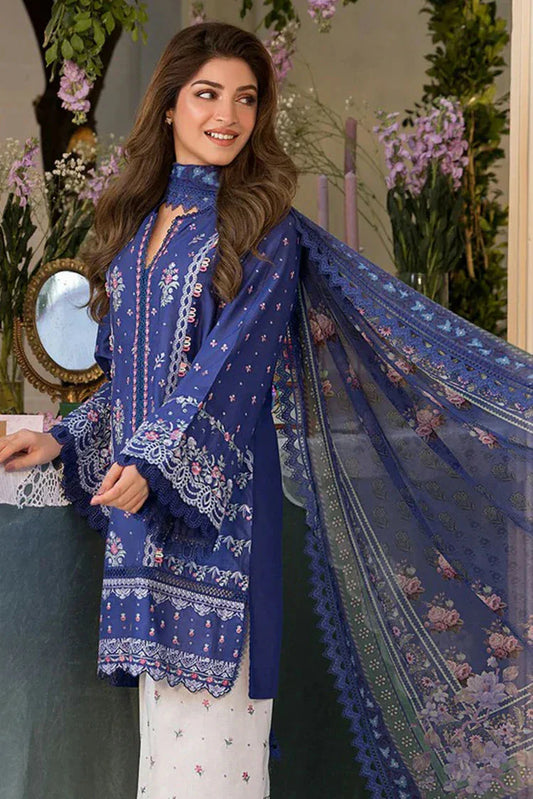 Sobia Nazir 3PC Unstitched Luxury Lawn Chikenkari Heavy Embroidered Suit