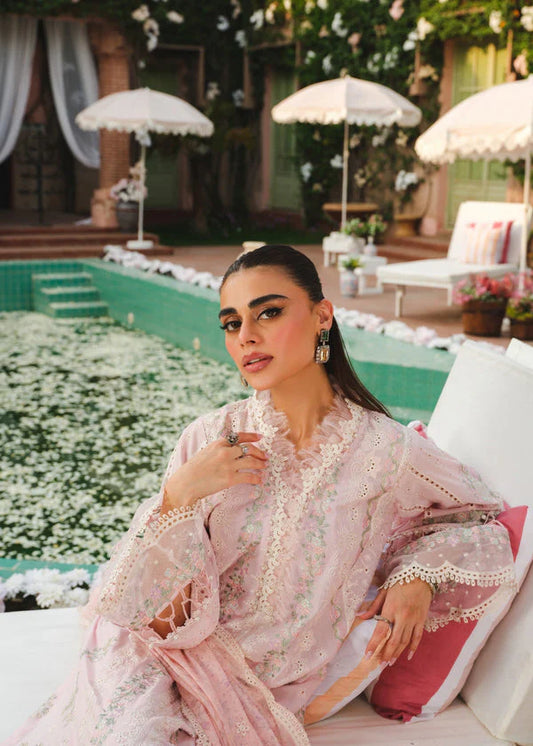 Paras 3PC Unstitched Luxury Lawn Chikenkari Heavy Emb Suit